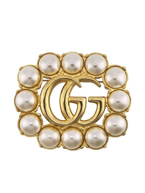 gucci pearl brooch